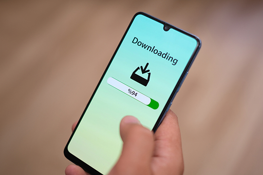 Phone downloading