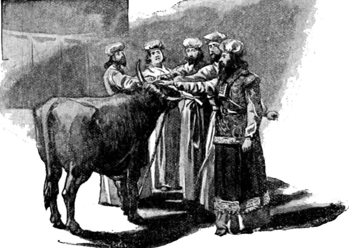 Laying hands on the sacrifice